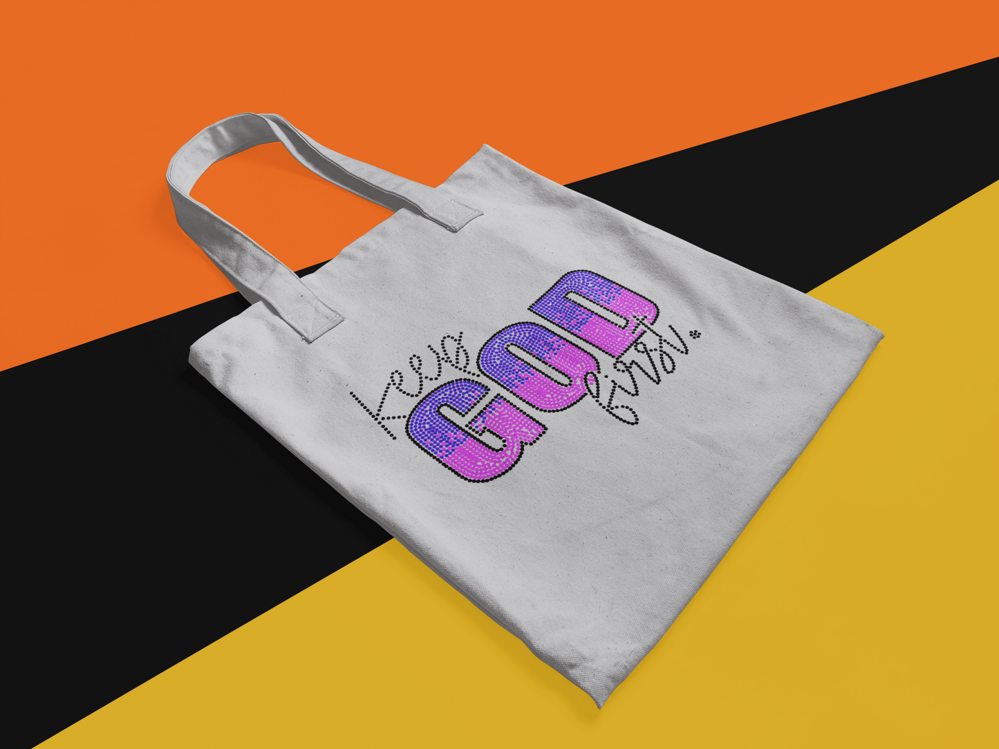 Keep God First, Rhinestone Design- Tote Bag