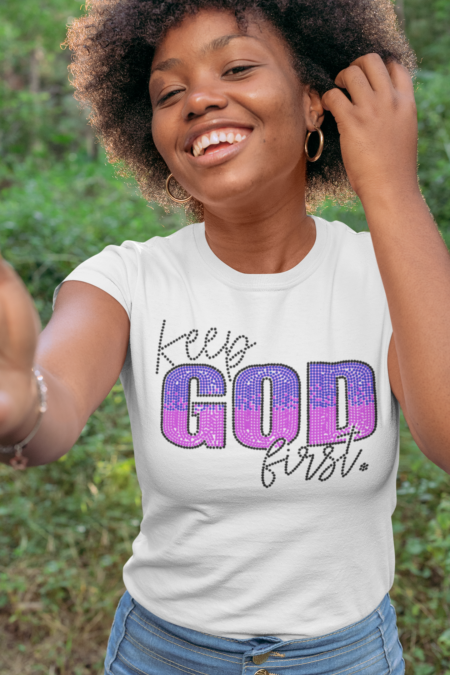 Keep God First, Rhinestone Design